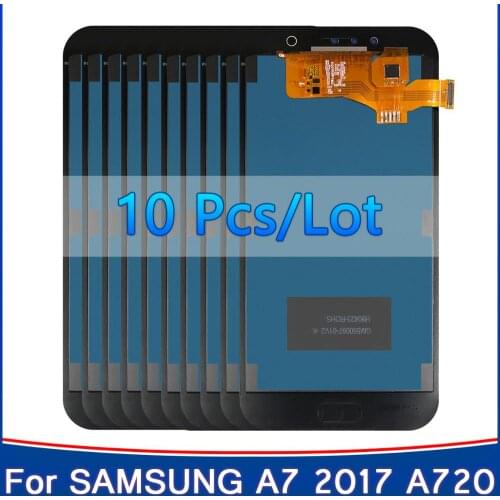 10 piece/lot For Samsung Galaxy A7 2017 A720 A720F SM-A720F LCD Display Touch Screen Digitizer Assembly adjustable brightness