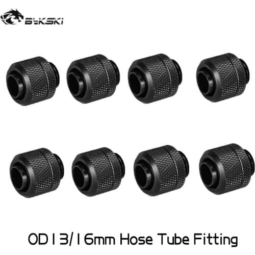 G1/4'' Hose Tube Fitting For 10x13mm/10x16mm Soft Pipe,PC Water Cooling Connector,Black/Silver