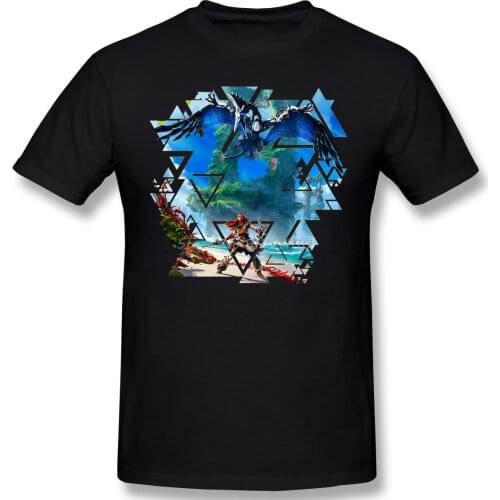 Horizon Zero Dawn Nora Hunter Focus Game Fashion Harajuku Forbidden West Men Sleeve Short O-Neck 100% Cotton T-shirt
