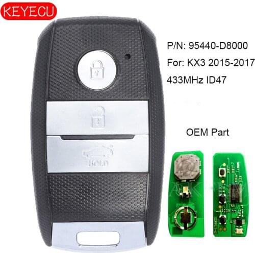KEYECU Genuine Remote key Fob 433MHz ID47 Chip for Kia KX3 2015 2016 2017 P/N: 95440-D8000