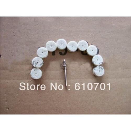 Lot10 1/2" Felt Wool Buffing Polishing Wheels Pads With 3.2mm Dia Mandrel Shank