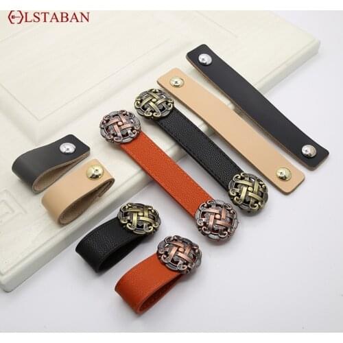 LSTABAN Modern Simple Cabinet Bookcase Wine Cabinet Drawer TV Dresser Cupboard Black Leather Handle