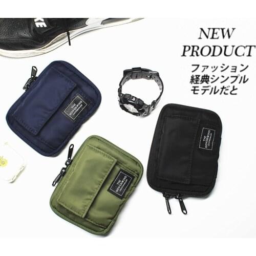 2021 New Japanese Short Wallet Nylon Waterproof Mini Wallet for Men and Women Zipper Leisure Card Coin Purse