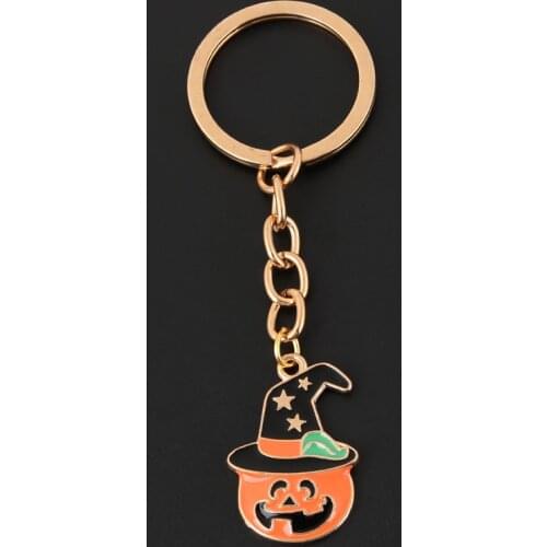 New Halloween Smile Pumpkin Jack Lantern Pendant KeyChain Keychain Men And Women Jewelry