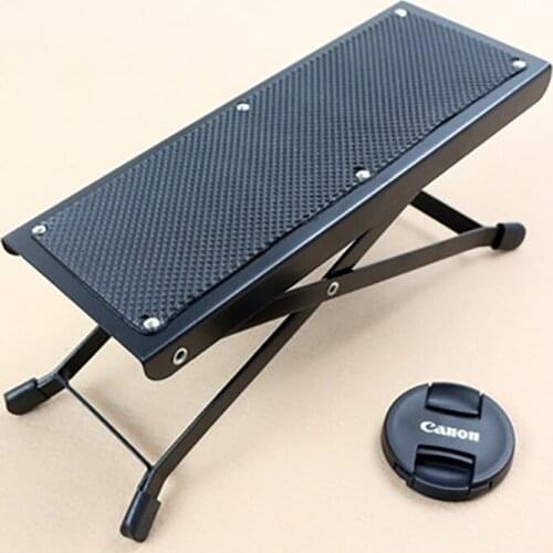 Classical guitar foot pedal wooden guitar foot stool playing pedal metal folding anti-skid tripod adjustable height