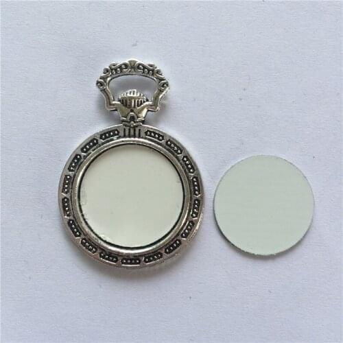 Blank necklaces pendants for sublimation fashion retro vintage antique jewelry for thermal transfer printing 20MM