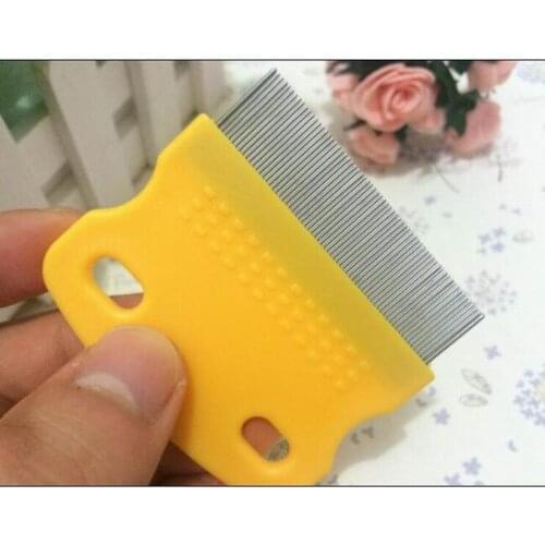 Wholesale 6CM stainless steel lice comb detangle dandruff comb hairbrush for hair care cleaning hairdressing styling tool