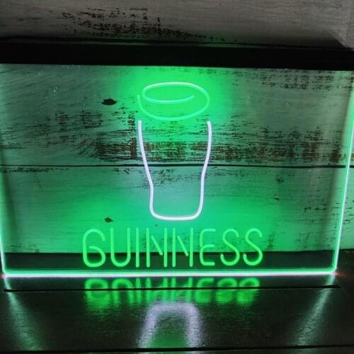 SS084 Guinness Beer Dublin Ireland Bar Dual Color LED Neon Sign