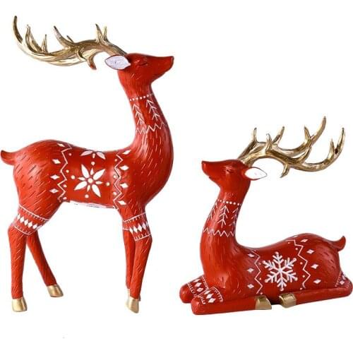 Statues Christmas Decorations For Home Cute Room Snowman Sculptures Figurines For Interior Room Ornaments Home Decor Craft Gift