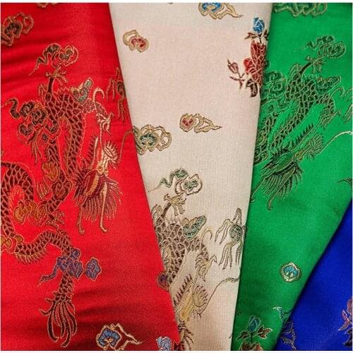 Dragon pattern fabric brocade jacquard fabric material for sewing cheongsam kimono and bags