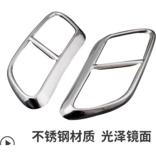 For VOLVO XC60 XC90 2014-2022 Exhaust Decoration Tail Throat Bright Silver Chrome Styling Accessories JB