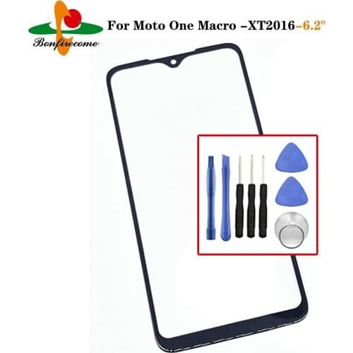 Replacement LCD Front Touch Screen Glass Outer Lens For Motorola Moto One Macro XT2016