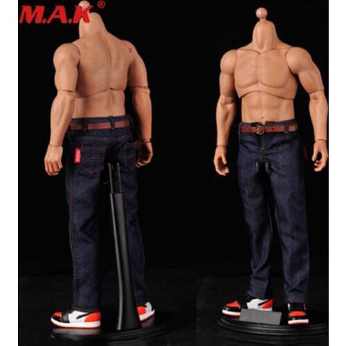 1:6 male man classic Denim man jeans pants for 12'' muscular mens boys body figure accessories