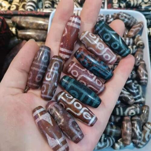 1pcs/lots Pure Natural Elephant Dzi Beads with Cinnabar Wholesale Ancient Jewelry National customs Cinnabar Brown green diy gems