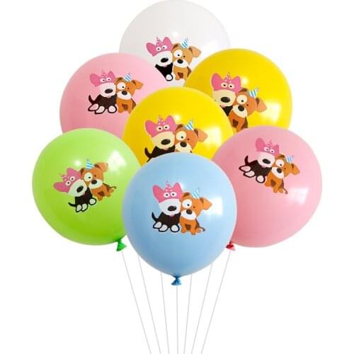 10pcs/lot New 12inch Green dog Party Balloons Latex Balloons Kids Happy Birthday Gift baby shower Party Toys Decoration globos