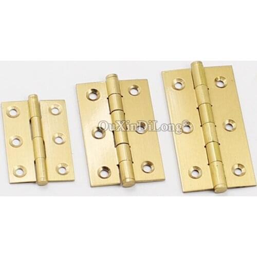 Free Shipping 10PCS Pure Brass Furniture Hinges Wood Furniture Cupboard Wardrobe Cabinet Door Hinges 2/2.5/3Inches