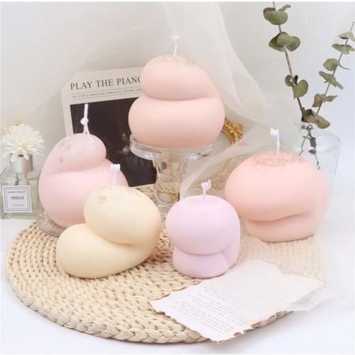 Creative hip candle silicone mold handmade soy candle soap mold supplies DIY crafts gifts aromatherapy plaster making mold