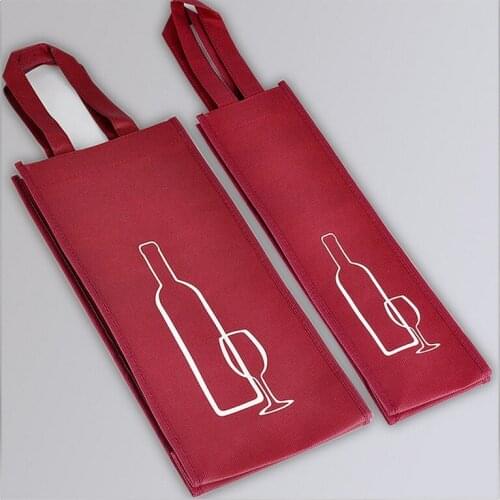 500pcs Non-woven Fabric Red Wine Storage Bag Beer Bottle Covers For One Double Bottles Wine Package Gift Party Packing Handbags