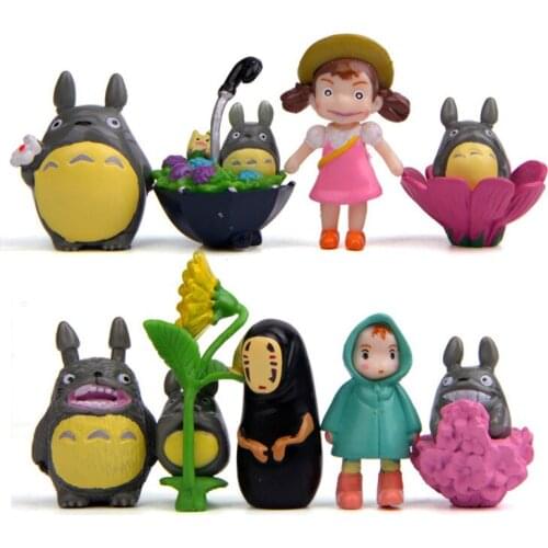 9Pcs/Set Anime My Neighbor Totoro Cartoon Action Toy Figures Micro Landscape Gardening Decoraiton