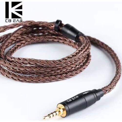 AK KBEAR 16 Core Upgraded Pure Copper Cable 3.5/2.5/4.4mm Earphone Cable With MMCX/2Pin For AS16 ZS10 ZSN PRO TRN X6 V90 ZSX F1