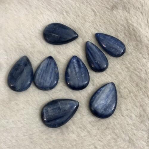 Wholesale 1pcs Blue Kyanite Bead,Pear Drop Pendant Cabcohon,Gem stone Jewelry Pendant,Ring Face.30mm+ length