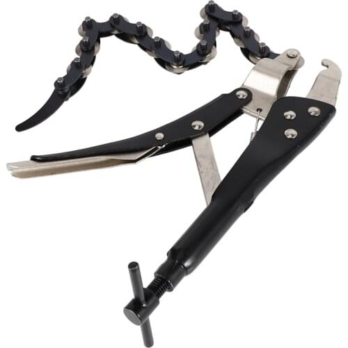 Chain Exhaust Tube Pipe Cutter Multi Wheel Blade Tail Pipe Cutter Chain Cutter Automotive Exhaust and Tailpipe Chain Cutter Tool