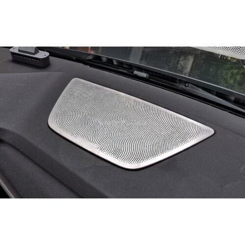 Black Dashboard Center Console Audio Horn Net Cover Trim For BMW X5 G05 2019 2020 Aluminum Alloy Car Styling Modified