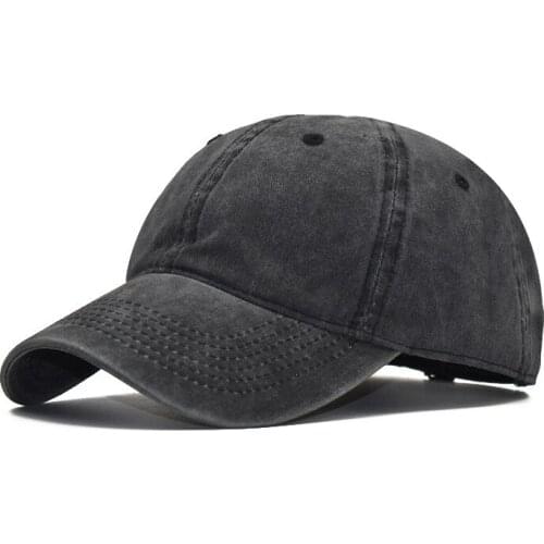 Gewassen Katoen Pure Kleur Licht Boord Mannen Baseball Cap Multi-color Optie Bone Cap Stiksels Vader Hoed