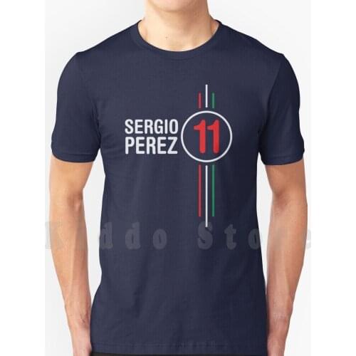 Sergio Perez Logo Motorsports Racing T Shirt Cotton Men Diy Print Cool Tee Perez Sergio Perez Racing Point Mclaren Mexico