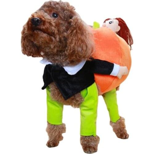 Halloween Villain Funny Transform Into Small Dog Teddy VIP Pet Dog Clothes Hug Melon Christmas Clothes More Use Melon DogClothes
