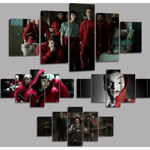 Canvas Paintings on The Wall Art La Casa De Papel Posters and Prints Modern Wall Pictures for Living Room No Frame