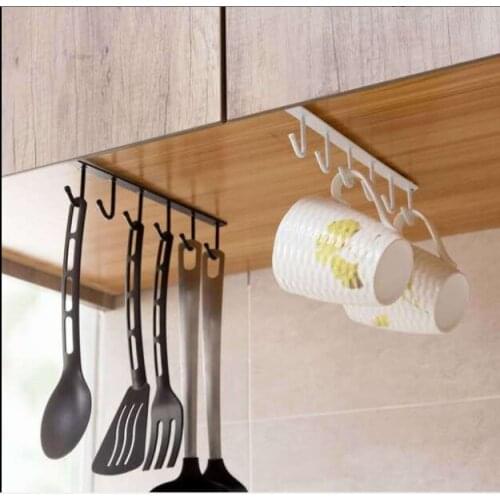 Kitchen iron no mark no nail hook cabinet storage rack tie hanger no mark hook wardrobe storage rack