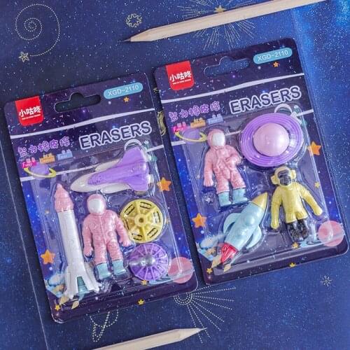 8 Set/Lot!Rocket Spacecraft Space Shuttle Eraser Set / Children Day Christmas Gift Prize /Creative Stationery