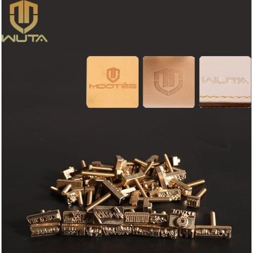 Customized Leather Brass Stamp Custom Logo Copper Mold Leather Wood Carving Brand Printing Stamp Bread Cake Stamp W/ Brass Screw