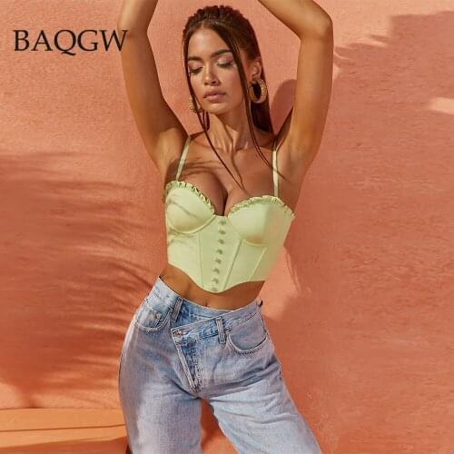 Summer Ruched Buttons Skinny Camis Sleeveless Backless Floral Print Crop Tops Beachwear Female Sexy Zipper Slim Party Corest Top