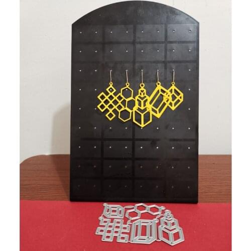 Metal Cutting Dies Mold Layer Cube Earring 2021 New Craft Die Stencils for Scrapbooking Paper Card Making Knife Blade Punch Die