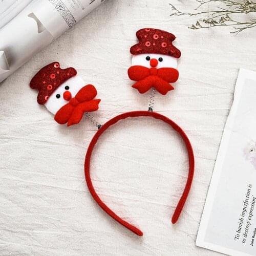 Lovely Headgear Santa Claus Antlers Decor Hair Hoop Christmas Decoration