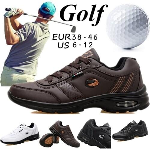 Mens Golf Shoes Lightweight Comfortable Soft Casual Shoes Golf Waterproof Anti-slip Shoes Golf Shoes Breathable Sports Shoes