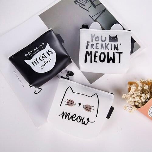 New Cat Coin Purses Holder Women Mini Silica Gel Change Wallets Girl Kids Money Bag Coin Bag Children Kids Zipper Small Pouch