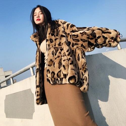 Real Rex Rabbit Fur Coat Fashion Leopard Female Jacket Winter Jackets for Women 2020 Oversized Womens Clothing Casaco Zjt914