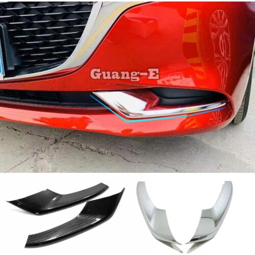 Car Body Head Front Fog Light Lamp Eyebrow Frame Cover Trim Panel Stick Hoods Parts For Mazda 3 Mazda3 Axela M3 2019 2020 2021