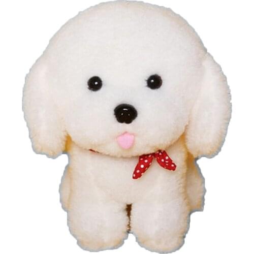 Plush toy dog white cute little Tedie doll puppy childrens gift 24cm birthday present Christmas present