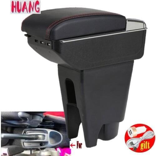 For Peugeot 107/Citroen C1/Toyota Aygo BJ/BYD F0 armrest box Interior Car Armrest Center Storage box USB LED Car-styling Decorat