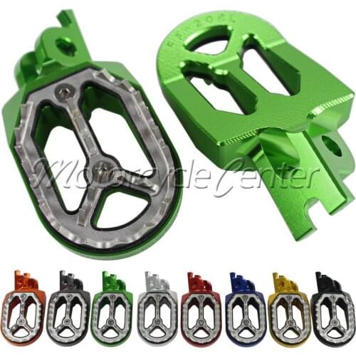 CNC Footpeg Motorcycle Foot Pegs Rests For Kawasaki KX450F KX 250 250F 450F KLX450 Suzuki RMZ250 RM250 Dirt Bikes Footrests