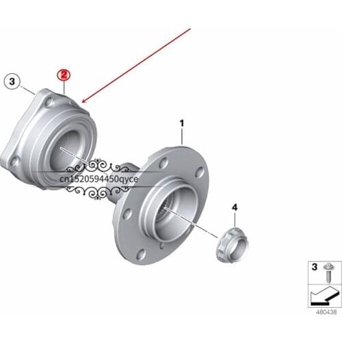 Car Rear wheel bearing Suitable for X3b mwX4 X1 X5 35i 28i 20i 3 series 320 Radial thrust ball bearing unit Rear bearing