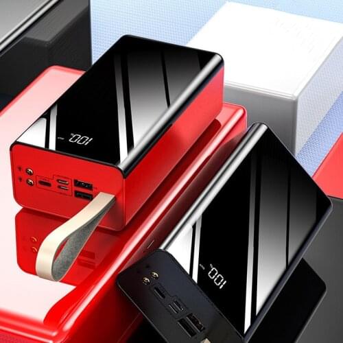 Power Bank 30000mAh 40000mAh 50000mAh LED Display Powerbank for iPhone Xiaomi Poverbank Mobile Phone Portable Charger with Light