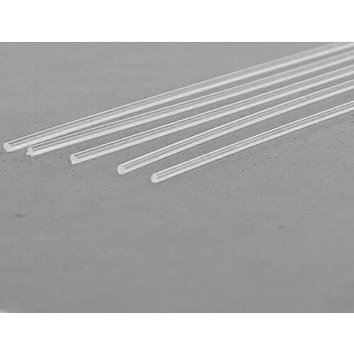 5 Pieces 2x250mm Transparent Clear Long Acrylic Round Rod