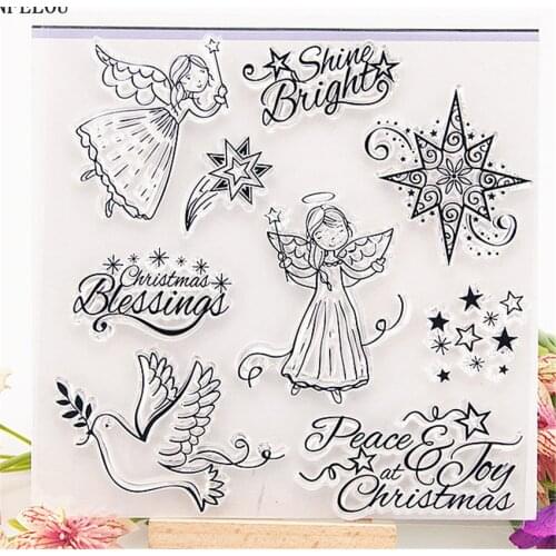 PANFELOU Happy fairy Transparent Clear Silicone Stamp/Seal for DIY scrapbooking/photo album Decorative clear stamp sheets