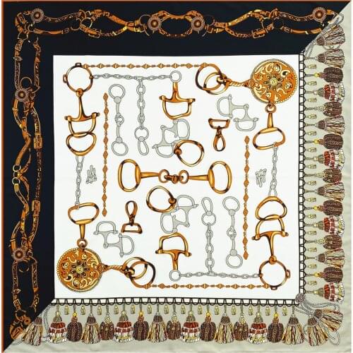 90cm Hand Rolled Edges Scarf Luxury Twill 100% Silk Square Scarf Women Hijab Scarf Foulard Shawl Brand Design Neckerchief