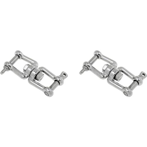 2Pcs M8 M10 Stainless Steel 304 Boat Anchor Connector Swivel Jaw Marine Hardware
